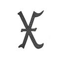 Montague Metal Products HAM-24-X Decorative Home Accent Monogram X - Black