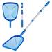 Pool Skimmer Pool Net with 3 Section Pole Pool Skimmer Net with Fine Mesh Net Telescopic Pole Ultra-Fine Pool Skimmer