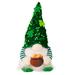 Outdoor Garden Statues with Lights 1PC Irish Festival Green Plush Decor Plush Doll Irish Festival Figurine Home Table Ornaments Christmas Hanging Ornament