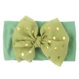 HIBRO Splatte Hair Bows Girls Hair Chalk for Dark Hair 1PC Baby Girls Dotted Bow Headband Stretch Hairband Headwear