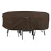 Classic Accessories Madrona Rainproof Patio Table & Chair Set Cover - Dark Cocoa - X-Large