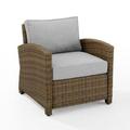 Crosley Furniture Bradenton Outdoor Wicker Armchair - Gray & Weathered Brown