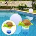 SDJMa 2 Pcs Turtle Chlorine Floater for 1 /3 Tab Adjustable Mini Floating Pool Chlorine Dispenser for Indoor and Outdoor Swimming Pool SPA Hot Tub