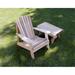 Creek Vine Designs Cedar American Forest Adirondack Chair & Table Set - Natural