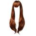 Spin And Curl Ceramic Rotating Hair Curler 24in Brown Red High Temperature Silk Synthetic Fibre Hair Fashion Beautiful For Everyday Party Synthetic Wig Long Wig with