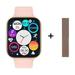 Fuwaxung Bluetooth Wireless Smart Watch with Games Women s Watches Fitness Bracelet for Android Ios (Add Gold Milanese)