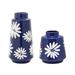 Dakota Fields Ahart Ceramic Table Vase Ceramic in Blue/White | 7.75 H x 6.75 W x 6.75 D in | Wayfair C73038F663BD4BACBA773A6A09D40CDB