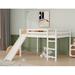 Pasuruan Full Loft Bed by Harriet Bee Wood in White | 49.2 H x 57.2 W x 77.4 D in | Wayfair 2B43F8714F65479DB63469D788C9DB1A