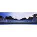 Panoramic Images Tourists at a war memorial National World War II Memorial Washington DC USA Poster Print by Panoramic Images - 36 x 12