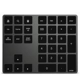 Docooler Wireless Numeric Keyboard Aluminium 34 Keyboard Built-in Rechargeable Battery Keypad for WindowsiOSAndroid (Black)