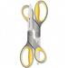 Acme United Titanium Bonded Scissors - Yellow/Gray - 8in L/R Hand - Two per Pack