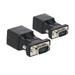 Docooler 2PCS VGA to RJ45 Adapter VGA Male to RJ45 Adapter Ethernet Port Converter CAT5e CAT6 Network Cable Adapter