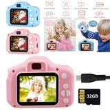 Kids Digital Camera Birthday Gifts for Girls Age 3-9 HD Digital Cameras Girl Gift Camera with 32GB SD Card