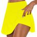 Kayannuo Skirts for Women Back to School Clearance Tennis Golf Skirts Mini Women s Summer Pleated Tennis Skirts Athletic Stretchy Short Yoga Fake Two Piece Trouser Skirt Shorts