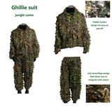 Ghillie Suit Adult 3D Leafy Suit for Turkey Hunting Turkey Hunting Gear Ghillie Suit for Men Lightweight Leafy Camo Suit for Jungle Hunting Outdoor Game and Halloween