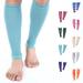 Doc Miller Calf Compression Sleeve Men and Women - 20-30mmHg Shin Splint Compression Sleeve Recover Varicose Veins Torn Calf and Pain Relief - 1 Pair Calf Sleeves Teal Color - XX-Large Size