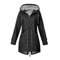 Women Rain Jacket Lightweight Hooded Raincoat for Hiking Travel