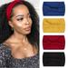 4 Pack Wide Headbands for Women Non Slip Elastic Boho Bandeau Hair Bands Yoga Workout Running Sweat Hair Wraps Hair Accessories