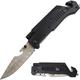 Snake Eye Tactical 6-in-1 Black Damascus Multi-tool Knife with Flint Fire Starter
