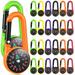 12pcs Portable Compass Pocket Compass Carabiner Compass Colored Climbing Compass Small Compass