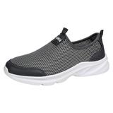 TOWED22 Training Men s Sneakers Bowling Shoes Men Slip on Sneakers for Indoor Outdoor Gym Travel Work(Grey 11.5)