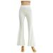 Mrat High Waisted Sweatpants for Women Long Pant Wide Leg Trousers Baggy Linen Pants Women Long Palazzo Pants Casual Work Pants Womens Wide Leg Trousers A1_White XXL