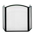 Uniflame 3 Fold Black Wrought Iron Large Screen - Black - Large