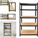 Garage Shelving Units 5 Tier Metal Shelves for Storage Storage Shelves Kitchen Shelves Adjustable Metal Shelving Unit Utility Rack Shelves Heavy Duty 875KG Capacity Pantry Shelves 39 x 20 x 77