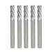 4 Flute Carbide End Mill 3/4 Inch Cutting Length x 2-1/2 Inch Overall Length x 1/4 Inch Stem Diameter Suitable for Aluminum Cutting Non-Ferrous Metals Up Cutting 5 pcs