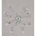 AF Lighting Supernova Chandelier - Chrome - 26 x 24 inches - 12 candelabra sockets