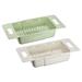 Uxcell 2 Pcs Extendable Over the Sink Strainer Fruit Vegetable Food Prep Colanders for Kitchen Plastic Green Beige