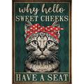 Vintage Wall Poster Metal Plaque Angels Don t Always Have Wings Sometimes They Have Whiskers Cat Metal Wall Poster Angel plaques Funny Cat Wall Art Funny Bathroom Metal Tin Sign Wall Decor 8x12inch