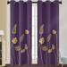 Lumento Curtains Semi Sheer Drapes Light Filtering Luxury Window Curtain Grommet Privacy Linen Textured Purple W: 52 x H:63
