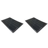 2X Universal Car Floor Mat Pad Heel Foot Carpet Pedal Patch Cover Anti-Skid Pedal Mat - 25X16cm