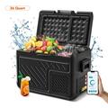 WOLFBOX 26 Quart Car Refrigerator 12V Portable Car Fridge with APP Car Freezer RV Car Refrigerator with 12/24V DC 110-240V AC Electric Cooler for Car Outdoor Camping Travel and Home Use