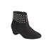 Wide Width Women's The Mikaiah Bootie by Comfortview in Black (Size 8 W)