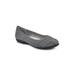 Wide Width Women's Clara Flat by Cliffs in Pewter Glitter (Size 9 W)