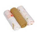 LÄSSIG Baby Mulltuch Spucktuch Puckdecke 3er Set Baumwolle 80 x 80 cm/ Heavenly soft Swaddle L Little Mateys Cat