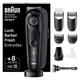 Braun Beard Trimmer Series 7 & Hair Clippers with Gillette Proglide Men's Razor, 40 Length Settings, Gifts for Men, 100-min Runtime, BT7440, Silver