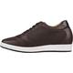 TOTO Men's Invisible Height Increasing Elevator Shoes - Dark Brown Leather/Mesh Lace-up Casual Fashion Sneakers - 3.2 Inches Taller - A53271 brown Size: 4.5 UK