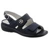 Riemchensandale WALDLÄUFER "Kara-Soft", Damen, Gr. 5,5 (38,5), blau (dunkelblau), Nubukleder, Textil, feminin, Schuhe, Sommerschuh, Sandalette, Keilabsatz, mit Klettverschlüsse, K-Weite