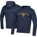 Men's Under Armour Navy Notre Dame Fighting Irish 2023 Sideline Tech Hooded Raglan Long Sleeve T-Shirt