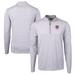 Men's Cutter & Buck Gray Texas A&M Aggies Alumni Logo DryTec Virtue Eco Pique Micro Stripe Recycled Quarter-Zip Pullover Top