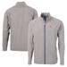 Men's Cutter & Buck Gray Texas Longhorns Alumni Logo Adapt Eco Knit Hybrid Recycled Full-Zip Jacket