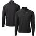 Men's Cutter & Buck Black Georgia Bulldogs Alumni Logo Adapt Eco Knit Hybrid Recycled Quarter-Zip Pullover Top