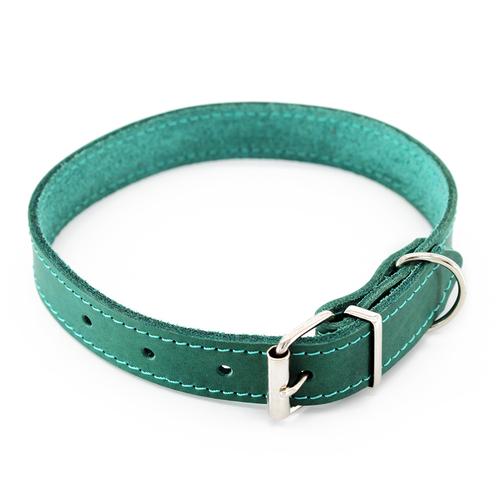 Heim Halsband mit Ziernaht, petrol 44-54cm, B25mm Hund