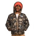 The North Face Boys' Reversible Mt Chimbo Hooded Jacket (Size M) Utility Brown/Camouflage, Polyester