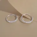 925 Silber Nadel Piercing Kreis Charm Creolen für Frauen Mädchen Party Hochzeit Schmuck eh1089