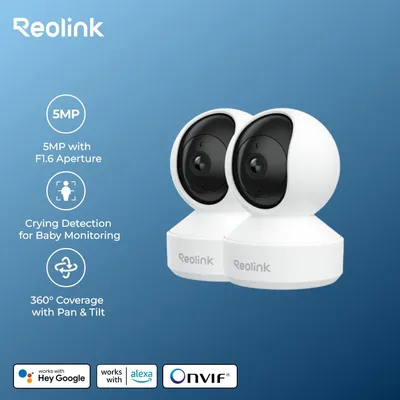 Reolink 5MP Babyphone Schwenk-/Neige-WLAN-Kamera 2,4G/5G 5MP HD WiFi Video drahtlose Kamera Indoor Home Security IP-Kamera E-Serie