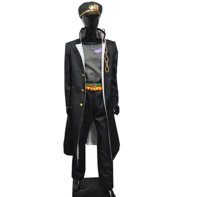 Anime JOJOS BIZARRE VENTO AUREO Goldene wind Kujo Jotaro Outfit Anzug Cosplay Kostüme Halloween Image